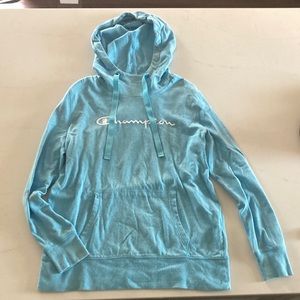 Small blue champion hoodie